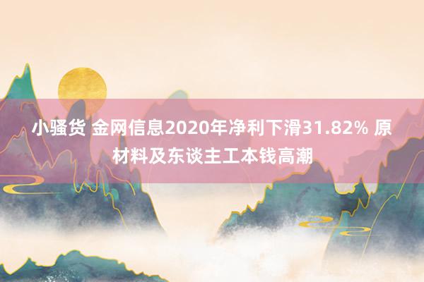 小骚货 金网信息2020年净利下滑31.82% 原材料及东谈主工本钱高潮