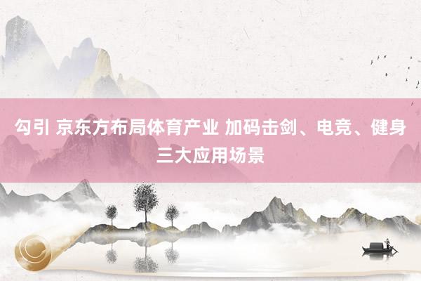 勾引 京东方布局体育产业 加码击剑、电竞、健身三大应用场景