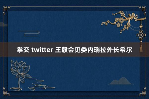 拳交 twitter 王毅会见委内瑞拉外长希尔