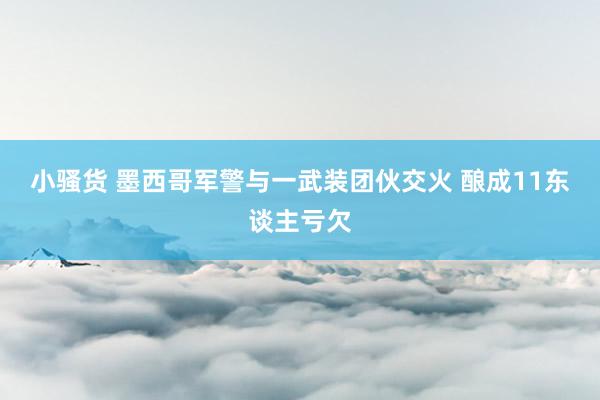 小骚货 墨西哥军警与一武装团伙交火 酿成11东谈主亏欠