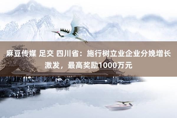 麻豆传媒 足交 四川省：施行树立业企业分娩增长激发，最高奖励1000万元