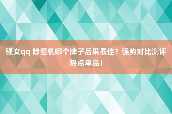 骚女qq 除湿机哪个牌子后果最佳？强势对比测评热点单品！