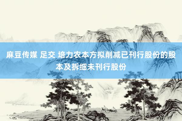 麻豆传媒 足交 培力农本方拟削减已刊行股份的股本及拆细未刊行股份