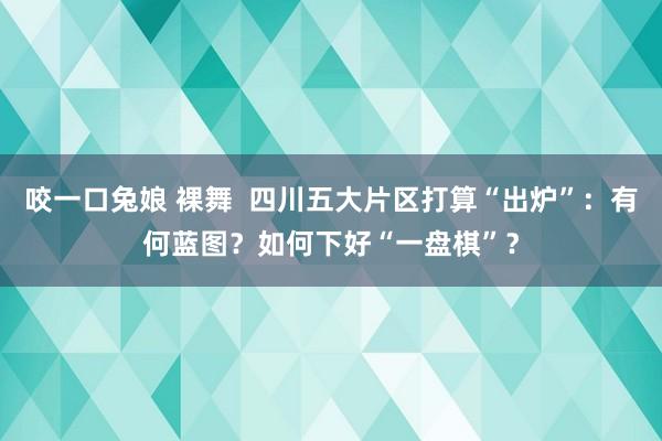 咬一口兔娘 裸舞  四川五大片区打算“出炉”：有何蓝图？如何下好“一盘棋”？