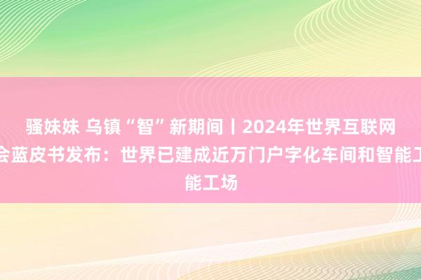 骚妹妹 乌镇“智”新期间丨2024年世界互联网大会蓝皮书发布：世界已建成近万门户字化车间和智能工场