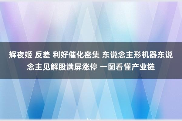 辉夜姬 反差 利好催化密集 东说念主形机器东说念主见解股满屏涨停 一图看懂产业链