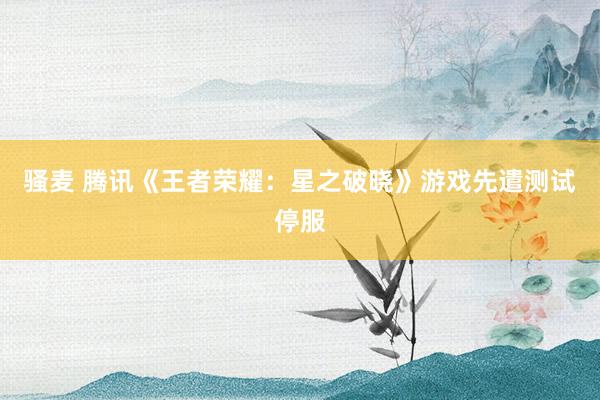 骚麦 腾讯《王者荣耀：星之破晓》游戏先遣测试停服