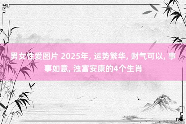 男女性爱图片 2025年， 运势繁华， 财气可以， 事事如意， 浊富安康的4个生肖