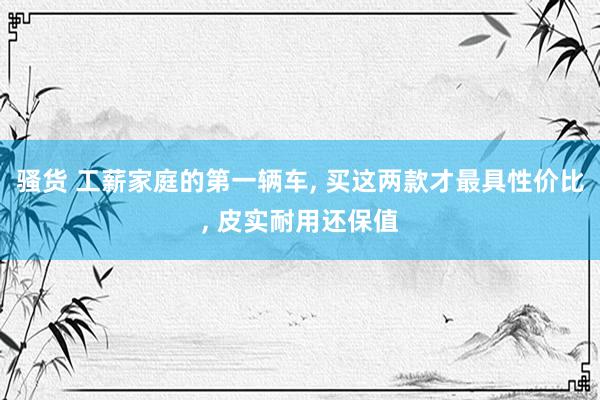 骚货 工薪家庭的第一辆车， 买这两款才最具性价比， 皮实耐用还保值