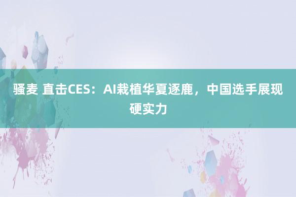 骚麦 直击CES：AI栽植华夏逐鹿，中国选手展现硬实力